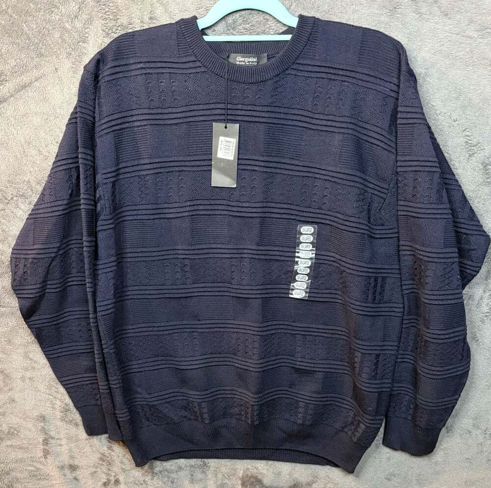 Giorgiolini Sweater Size XXL Blue Made in Italy